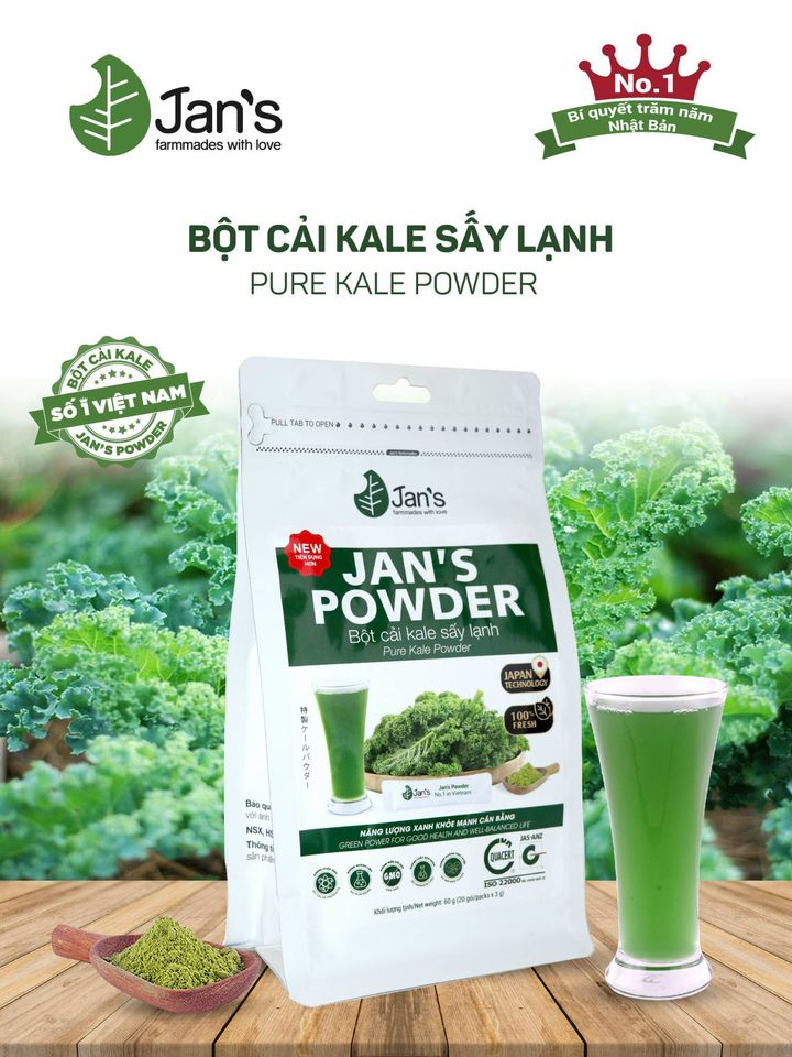 Bột Cải Kale Sấy Lạnh Nguyên Chất 60gr